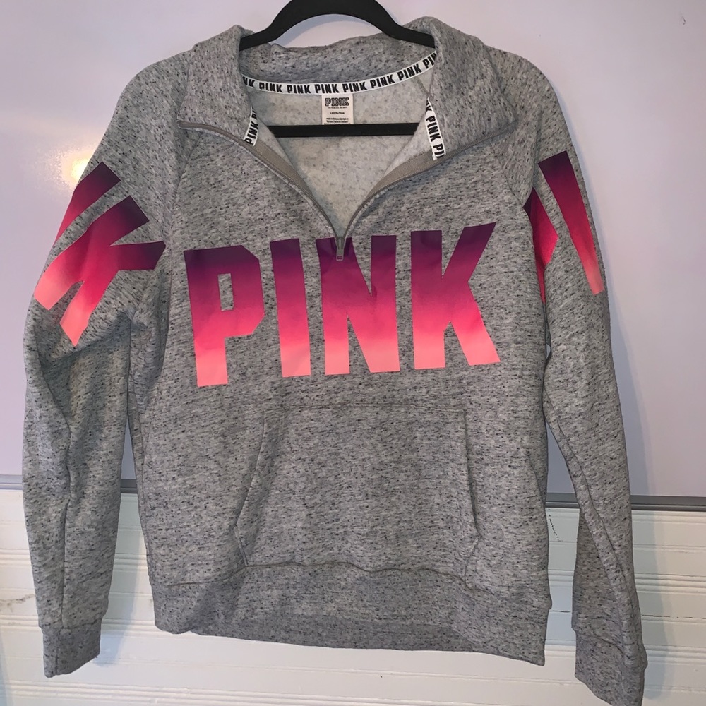 Pink Victoria Secret quarter zip up jacket